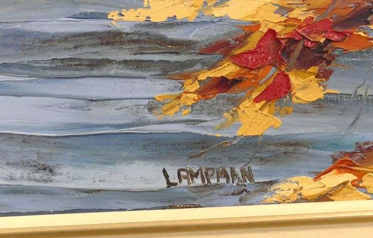 FRAMED MARY LAMPMAN OIL PAINTING