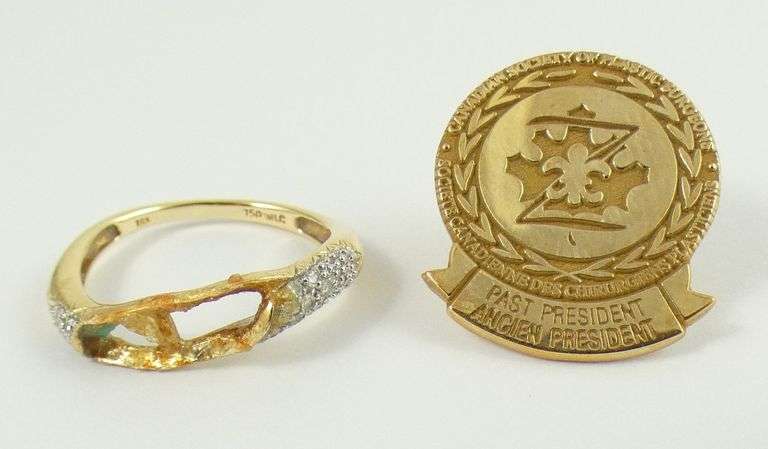 RING MOUNT & GOLD PIN