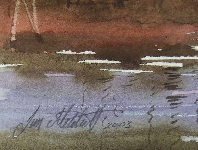 PAIR WATERCOLOURS BY JIM MITCHELL