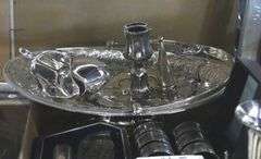 SILVER PLATE AND IVORY NAPKIN RINGS