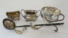 ANTIQUE SILVER AND SILVER PLATE