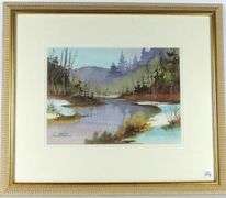 PAIR WATERCOLOURS BY JIM MITCHELL