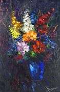 LARGE EXPRESSIONIST OIL