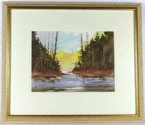 PAIR WATERCOLOURS BY JIM MITCHELL