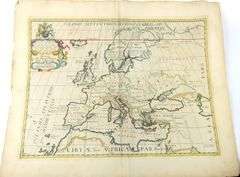 18TH CENTURY MAP OF EUROPE
