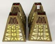 SET 4 ANTIQUE METAL SHADES