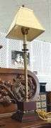 PAIR OF BRASS "CANDLESTICK" LAMPS
