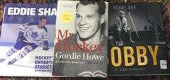 THREE AUTOGRAPHED HOCKEY BOOKS