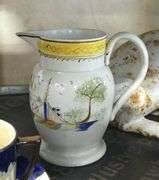 GRAVY BOAT, JUG, CUP AND SAUCER