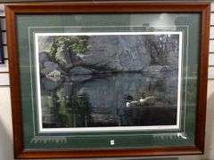 LARGE FRAMED LIMITED EDITION ROBERT BATEMAN PRINT