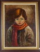 "THE CRYING BOY" PORTRAIT OIL