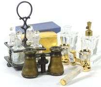 OPERA GLASSES, SCENT BOTTLES, CRUET SET