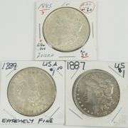 3 U.S. SILVER DOLLARS