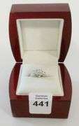 14KT WHITE GOLD TRINITY RING