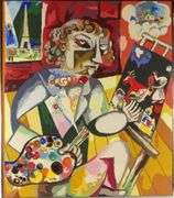 LARGE TEXTILE WORK AFTER MARC CHAGALL