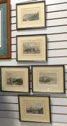 FIVE EDWARD FINDON COLOURED ENGRAVINGS