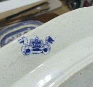 TWO 19TH CENTURY "OLD WILLOW" PLATTERS