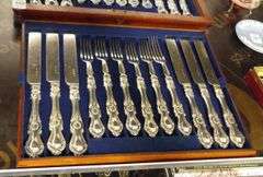 ANTIQUE SILVER PLATE LUNCHEON SET