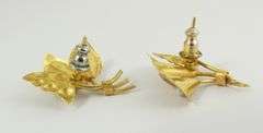 PAIR GOLD EARRINGS