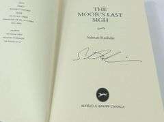 SALMAN RUSHDIE SIGNED BOOK "THE MOOR'S LAST SIGH" FIRST EDITION