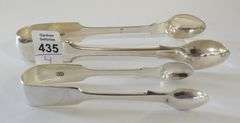 FOUR STERLING SUGAR TONGS