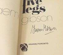 TWO SIGNED NOVELS BY CANADIAN AUTHOR GRAEME GIBSON