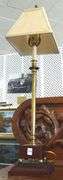 PAIR OF BRASS "CANDLESTICK" LAMPS
