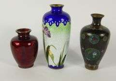 3 CHINESE CABINET VASES