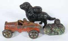 4 PIECES ANTIQUE CAST IRON