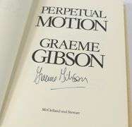 TWO SIGNED NOVELS BY CANADIAN AUTHOR GRAEME GIBSON