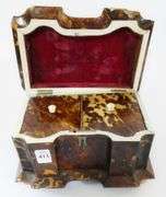 TORTOISESHELL TEA CADDY