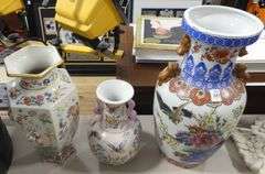 THREE ASIAN PORCELAIN VASES