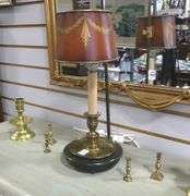 LAMP AND CANDLESTICKS