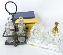 OPERA GLASSES, SCENT BOTTLES, CRUET SET
