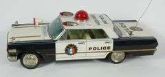 2 LARGE TINPLATE TOY CARS