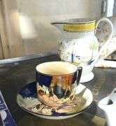 GRAVY BOAT, JUG, CUP AND SAUCER