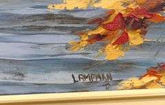 FRAMED MARY LAMPMAN OIL PAINTING