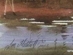 PAIR WATERCOLOURS BY JIM MITCHELL
