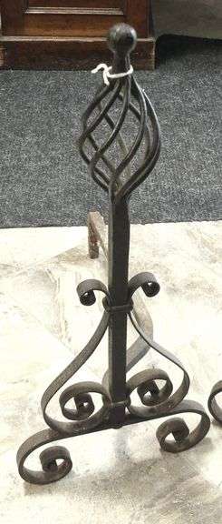 PAIR OF EARLY ANDIRONS