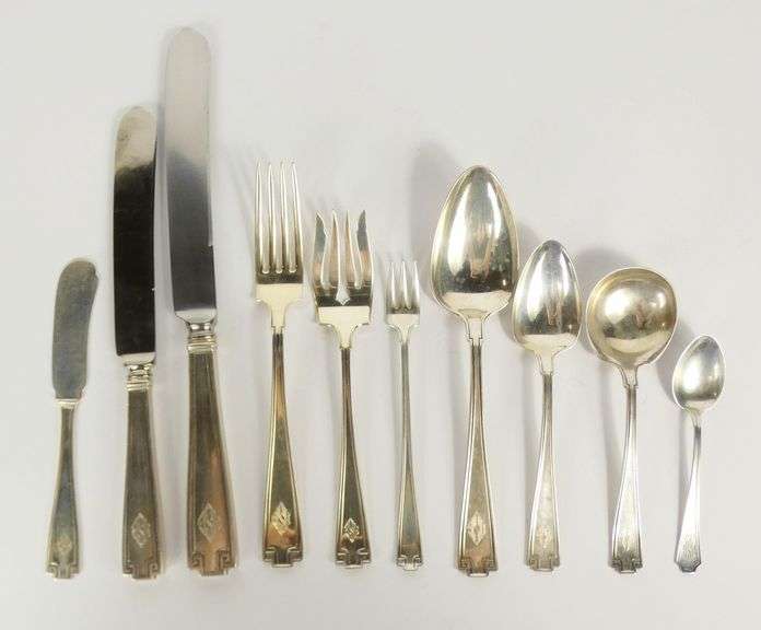 EXTENSIVE STERLING FLATWARE SERVICE
