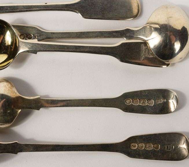 FIVE GEORGIAN STERLING SPOONS