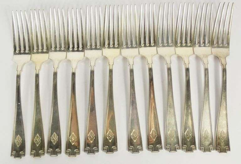 EXTENSIVE STERLING FLATWARE SERVICE