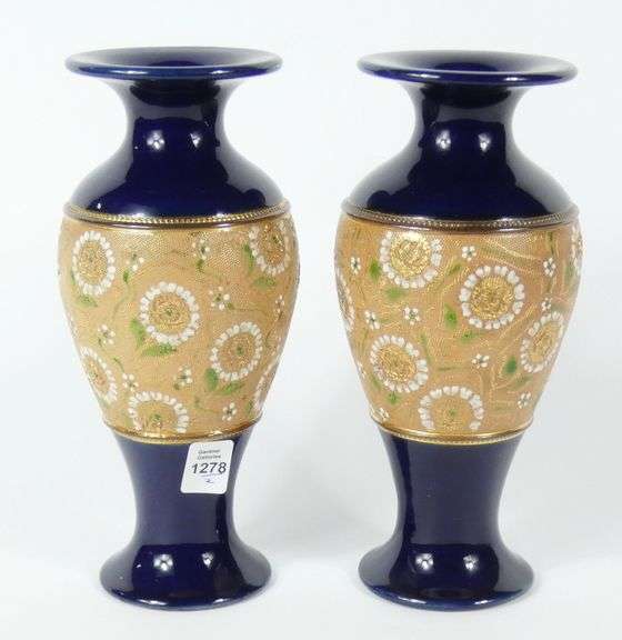 PAIR ROYAL DOULTON VASES