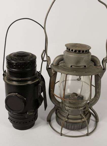 TWO RAILWAY LANTERNS