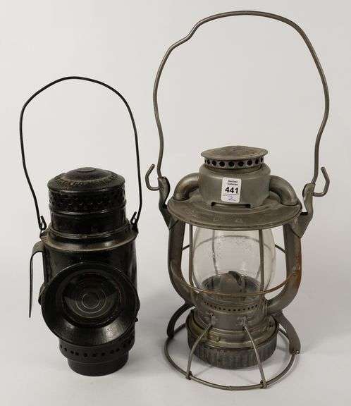 TWO RAILWAY LANTERNS