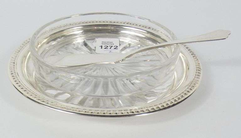SILVER BUTTER DISH