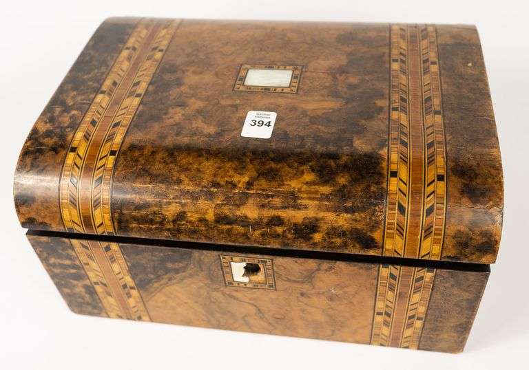 BURL WALNUT LAP DESK