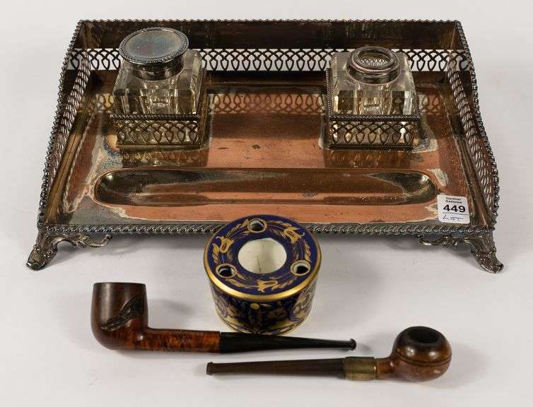 STANDISH, INKWELLS & PIPES