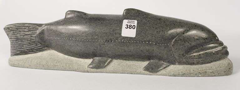 INUIT SOAPSTONE "WHALE" CARVING