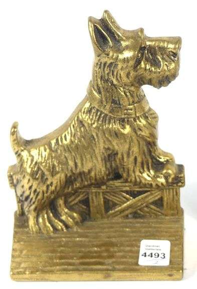 PAIR "SCOTTIE" BRASS BOOKENDS